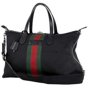 Gucci 359261 Women's Logo Handbag/Shoulder Bag with Sherry Line Web and Nylon...